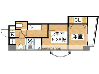LUXE新大阪サウス(2K/4階)の間取り写真