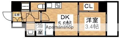 セレニテ新大阪カルム(1DK/13階)の間取り写真