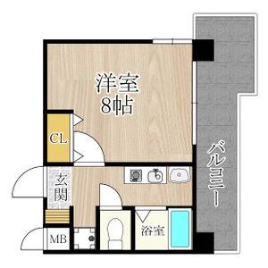 新梅田 プライム(1K/5階)の間取り写真