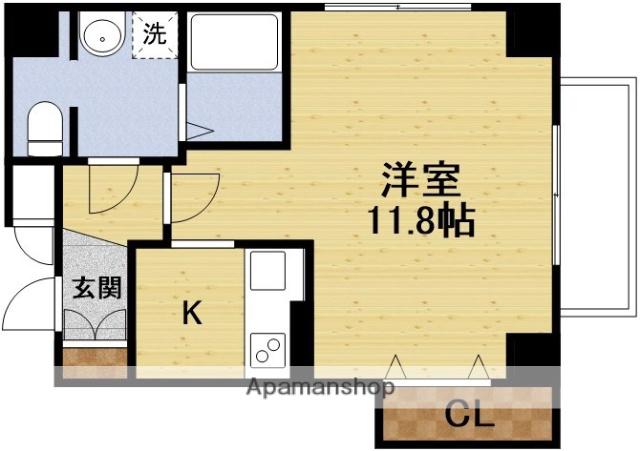 アンフィニー7緑地公園(ワンルーム/3階)の間取り写真