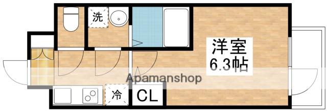 エスリード新北野グランリンク(1K/2階)の間取り写真