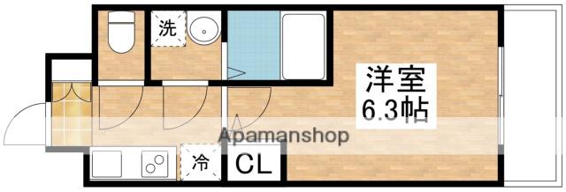 エスリード新北野グランリンク(1K/9階)の間取り写真