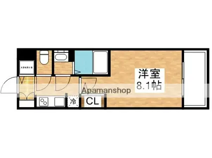 サムティ姫島LIBERLE(1K/9階)の間取り写真