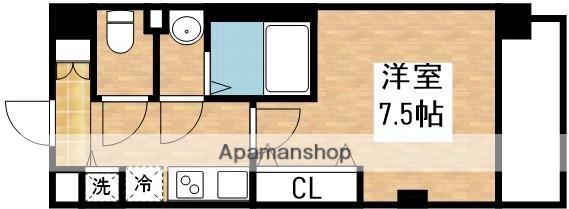 LUXE三国Ⅱ(1K/2階)の間取り写真