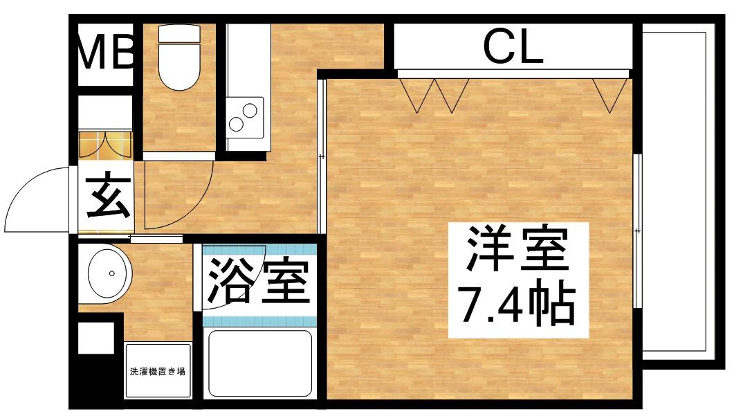 DOLCE VITA Ⅰ(1K/4階)の間取り写真