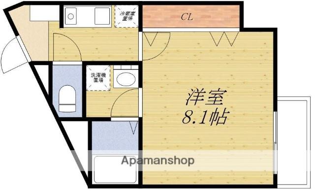 シャルム千里山東(1K/1階)の間取り写真