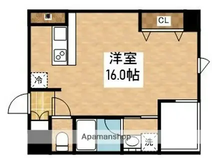 グランデージ新大阪(ワンルーム/4階)の間取り写真