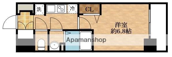 スワンズシティ新大阪ヴィーヴォ(1K/2階)の間取り写真