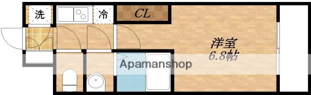 DIMUS新大阪(1K/2階)の間取り写真