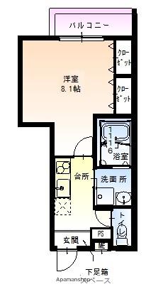 フジパレス下新庄駅東Ⅵ番館(1K/1階)の間取り写真