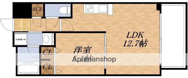 グランカーサ新大阪サウス(1LDK/9階)の間取り写真