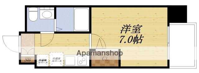 セレニテ三国プリエ(1K/9階)の間取り写真