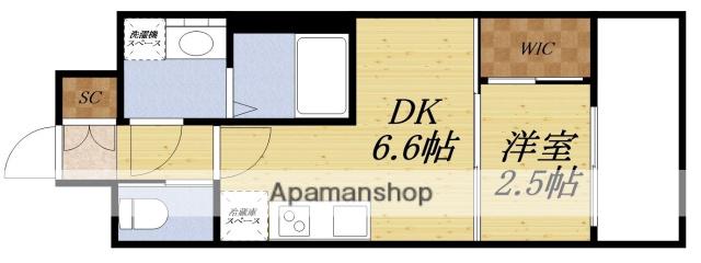 セレニテ三国プリエ(1DK/6階)の間取り写真