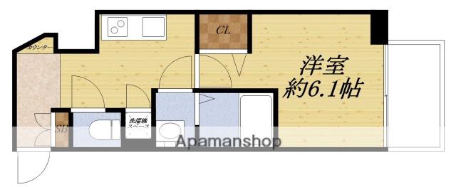 レジュールアッシュOSAKAデイフィール(1K/4階)の間取り写真