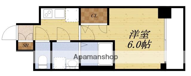 エスリードレジデンス大阪グランノース(1K/2階)の間取り写真