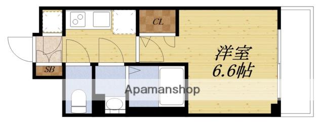 エスリードレジデンス大阪グランノース(1K/2階)の間取り写真