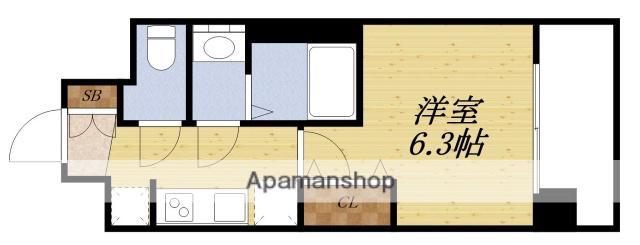 プレサンス神崎川ファインブレス(1K/8階)の間取り写真