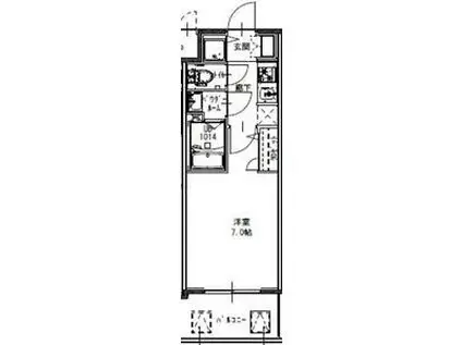 S-RESIDENCE大阪九条ノース(1K/2階)の間取り写真