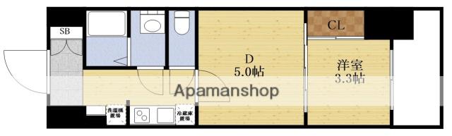 プランドール新大阪(2K/6階)の間取り写真