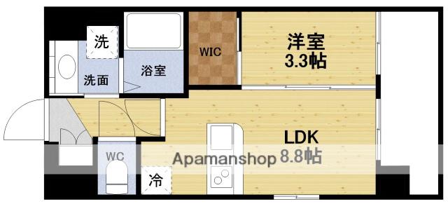 LUXE新大阪西(1LDK/4階)の間取り写真