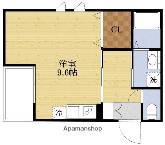 プルメリア西三国4番館(ワンルーム/1階)の間取り写真