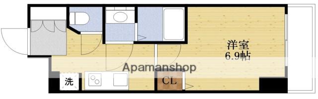 TOPAZ江坂(1K/3階)の間取り写真