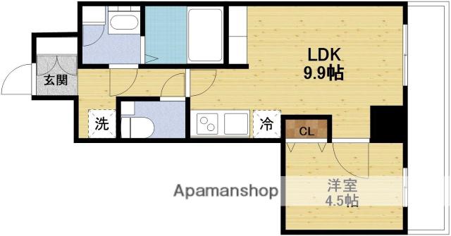 TOPAZ江坂(1LDK/3階)の間取り写真