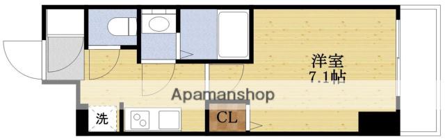 TOPAZ江坂(1K/5階)の間取り写真