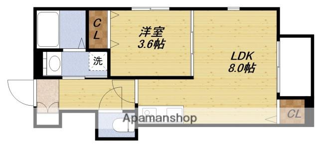 ミレナ・システィア壱番館(1LDK/2階)の間取り写真