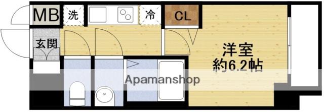 プレサンス東三国エンブレイス(1K/9階)の間取り写真