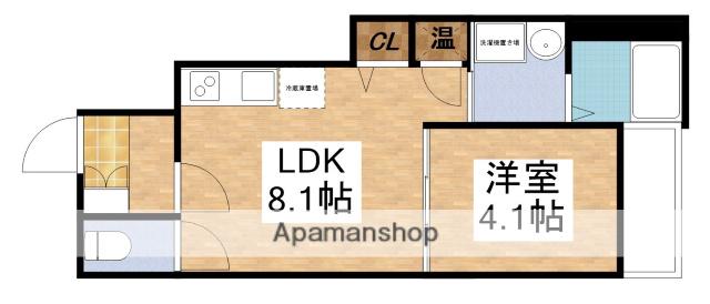 きらら清和園(1LDK/1階)の間取り写真