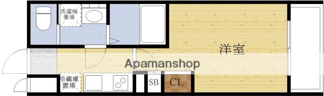 インザグレイス新大阪ソレアード(1K/10階)の間取り写真