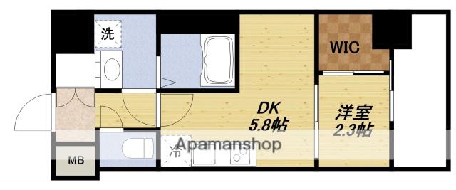 セレニテ江坂グランデ(1DK/14階)の間取り写真