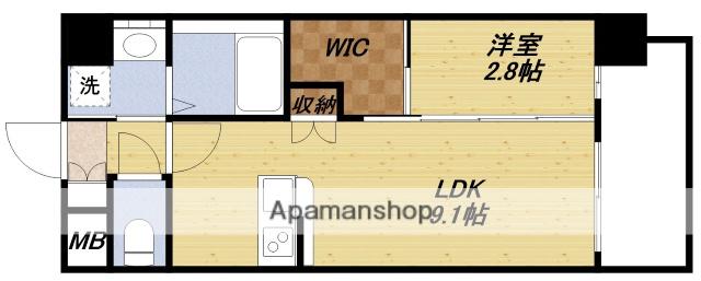 セレニテ東三国ミラク(1LDK/11階)の間取り写真