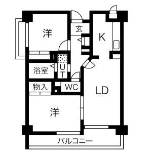 どりーむ(2LDK/5階)の間取り写真