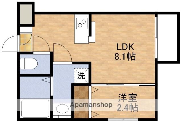 ワコーレヴィータ江坂イースト(1LDK/1階)の間取り写真