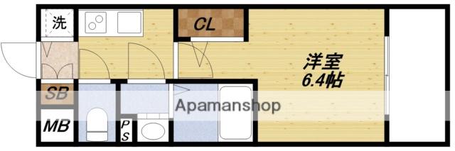 エスリード新大阪ザ・プレミアウエスト(1K/8階)の間取り写真