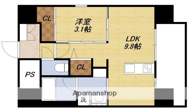エル・セレーノ新大阪北(1LDK/12階)の間取り写真
