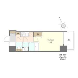 ALIVIS福島海老江(1K/5階)の間取り写真