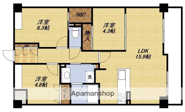 アンビエラ桃山台(3LDK/3階)の間取り写真