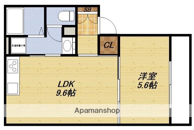 JINパレス井高野(1LDK/2階)の間取り写真