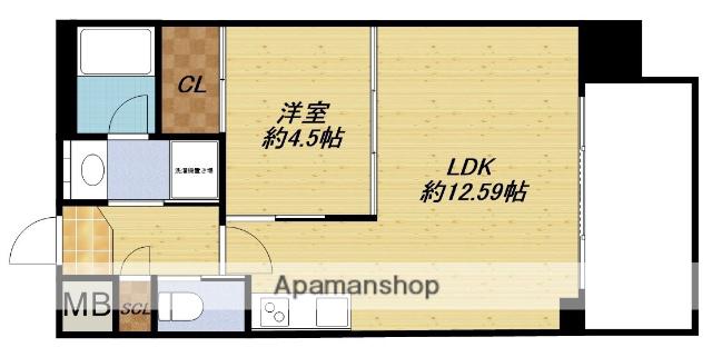 プレジオ塚本ASIAN(1LDK/9階)の間取り写真