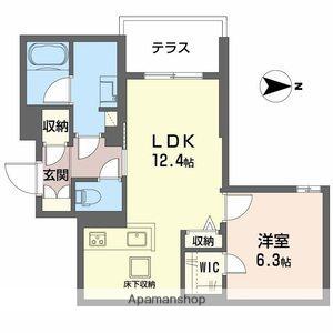 メゾンオリーブⅢ(1LDK/1階)の間取り写真