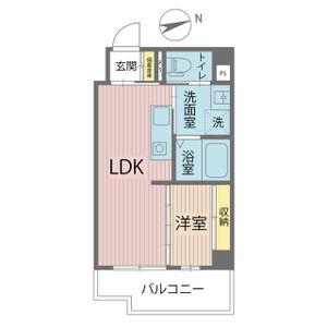 SHARIO GARDEN 新梅田(1DK/8階)の間取り写真