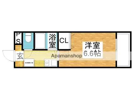 マンションキムラ(1K/4階)の間取り写真