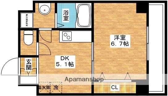エクセル新大阪(1DK/2階)の間取り写真
