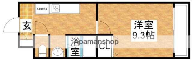 アレルヤ(1K/2階)の間取り写真