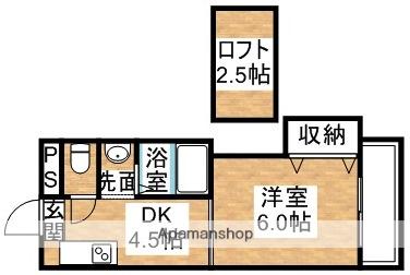 ジュネス西中島(1DK/4階)の間取り写真