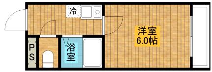 コート西中島(1K/8階)の間取り写真