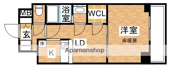 ノルデンタワー新大阪アネックス(1LDK/12階)の間取り写真